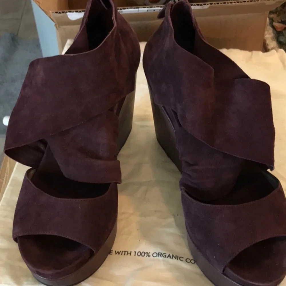 Eileen Fisher Bella BURGUNDY Platforms Burgundy Genuine Leather MONOCHROMATIC